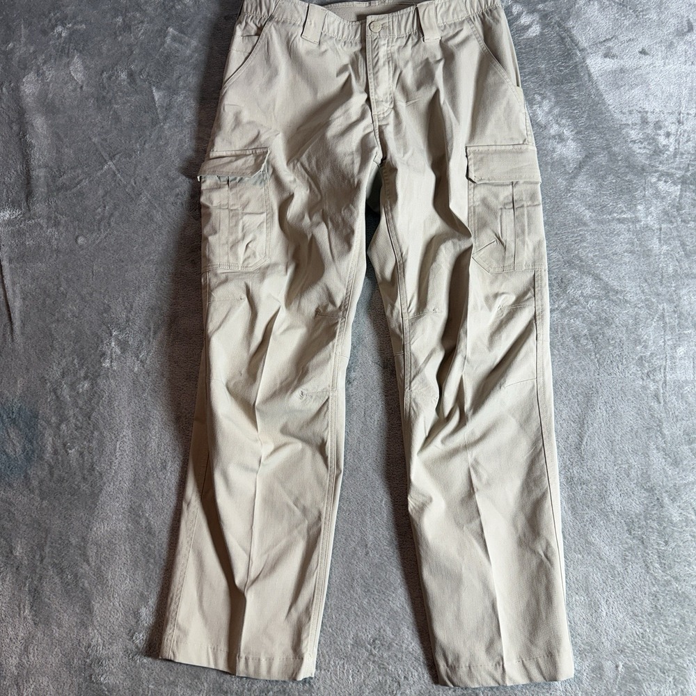 Under Armour Tactical Cargo Pants Mens 34x32 Tan Khaki UA Outdoor Storm